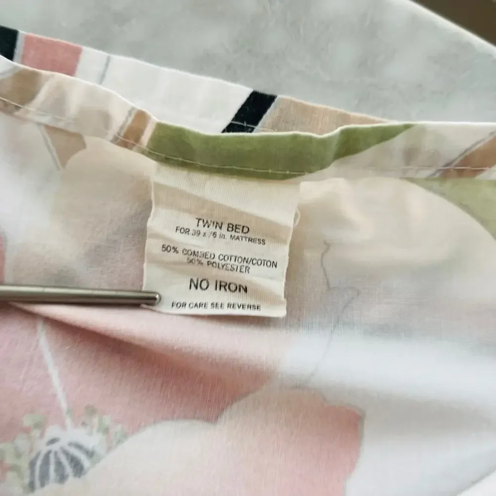 Vintage Sheet Springmaid Anastasia Twin Flat 80's Andre Richard Dressmaking DIY